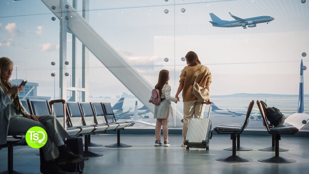 Family Traveling at Airport